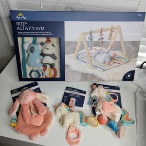 NWT Unicorn & Bunny Itzy Ritzy Activity Gym & Toy Bundle / Baby Shower Gift Set